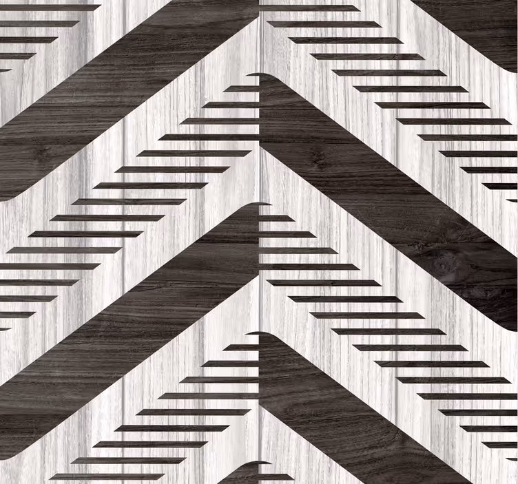 Papier peint formes géometriques contraste à chevrons - TenStickers