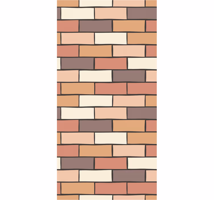 Papier peint briques design motif brique - TenStickers