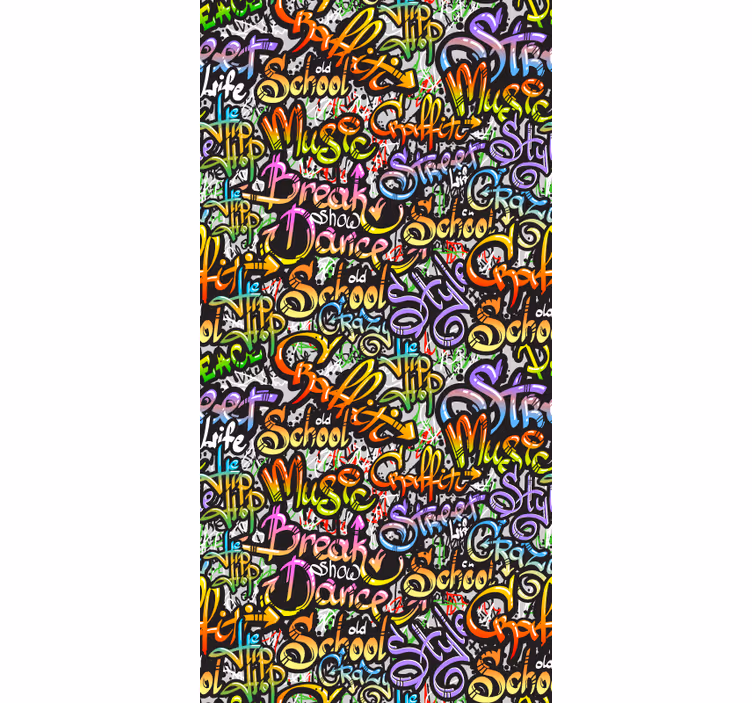 Papier peint texte lettrage de graffitis - TenStickers