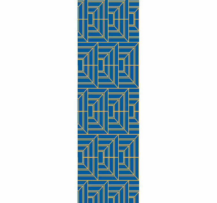 Papier peint formes géometriques labyrinthe angulaire - TenStickers