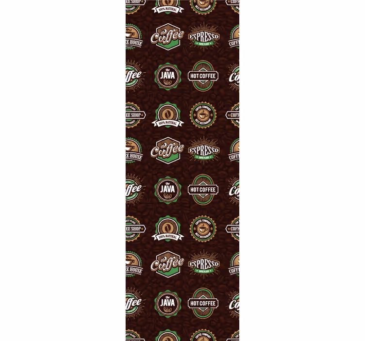 Papier peint cuisine motif d'emblème de café - TenStickers