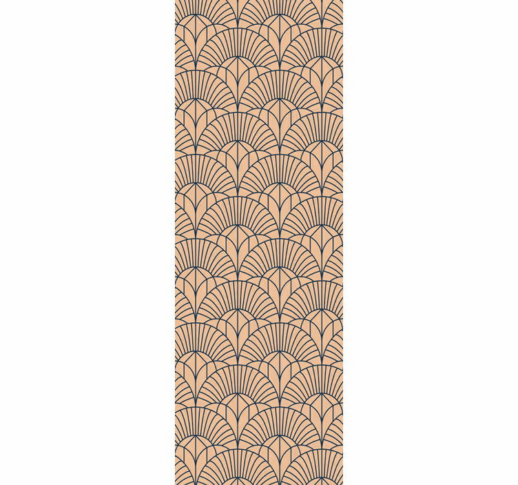 Papier peint formes géométriques motif éventail - TenStickers