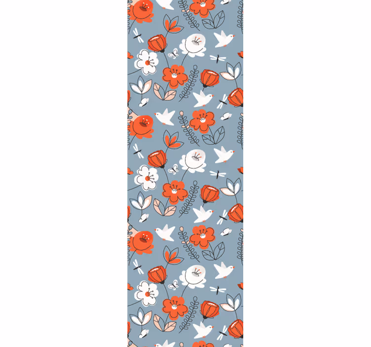 Papier peint floral motif détaillé - TenStickers