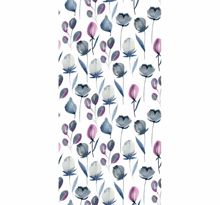 Papier peint floral fleurs aquarelles - TenStickers