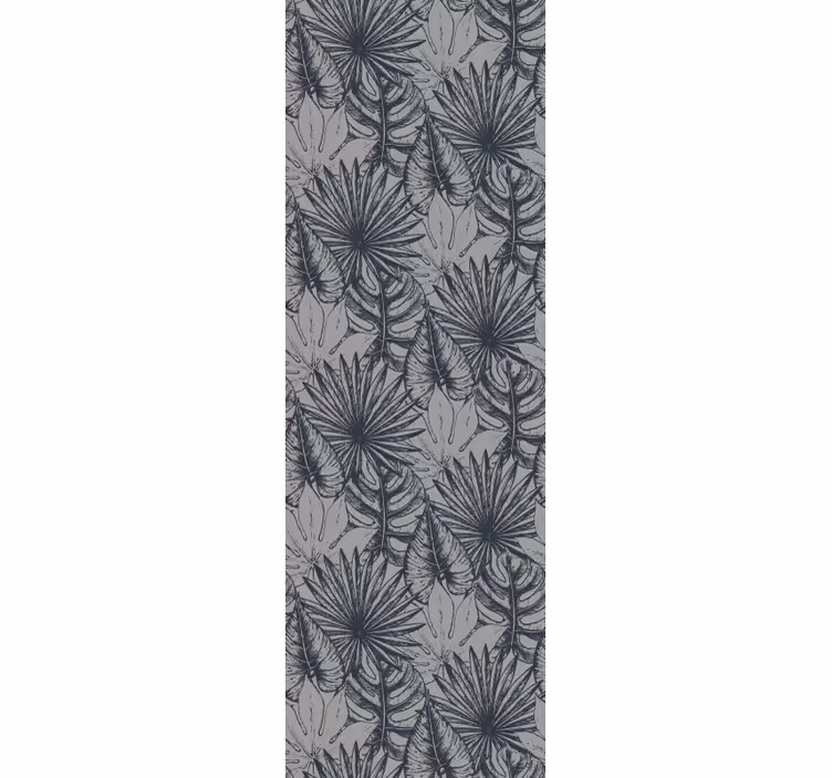 Papier peint salon motif tropical gris - TenStickers