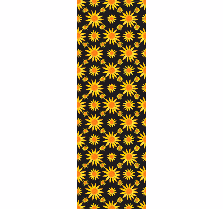 Papier peint floral motif de tournesol - TenStickers