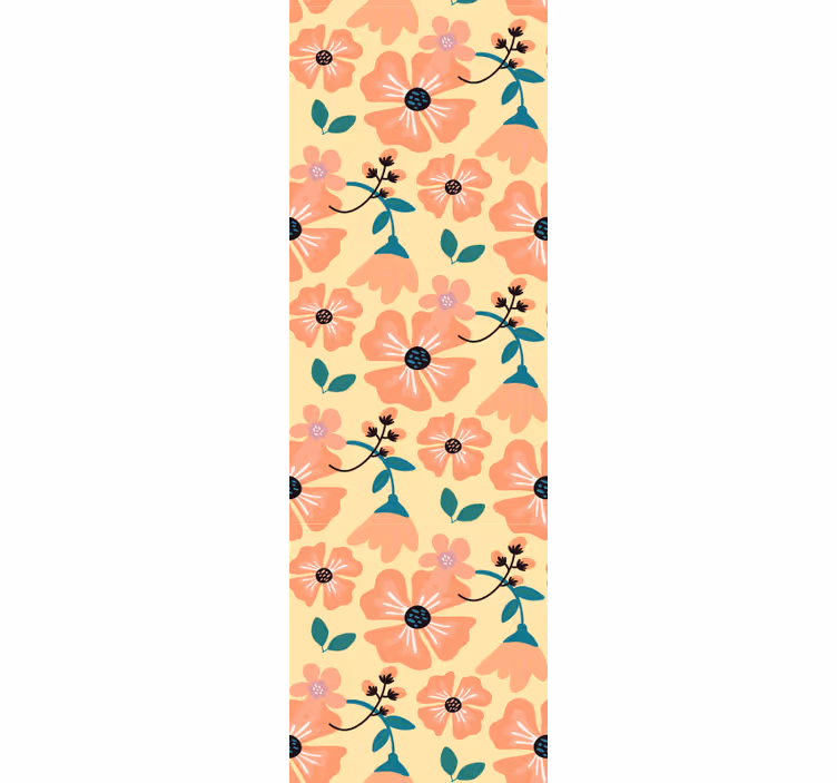 Papier peint floral motif fleurs épanouies - TenStickers