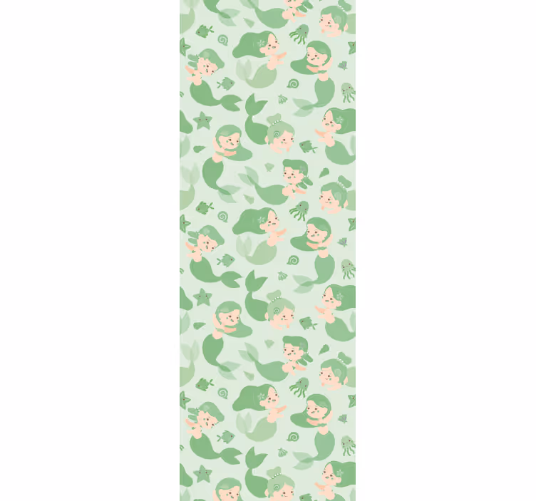 Papier peint chambre enfant sirènes ludiques - TenStickers
