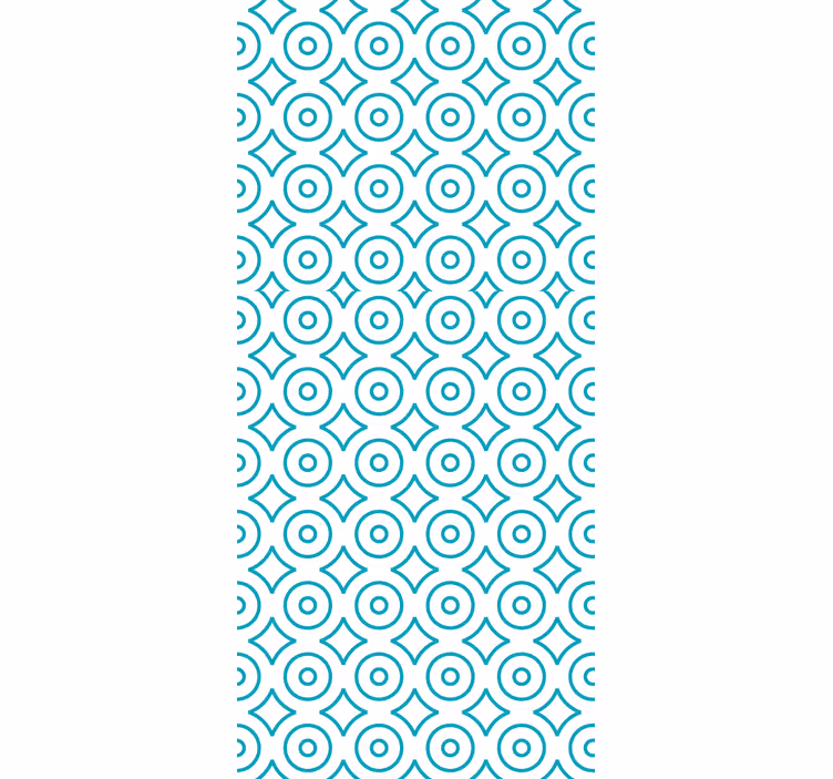 Papier peint géométrique cercles et losanges - TenStickers