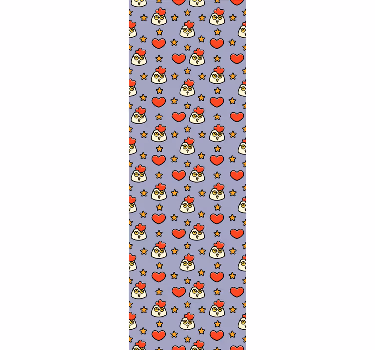 Papier peint animaux motif de poulet de dessin animé - TenStickers