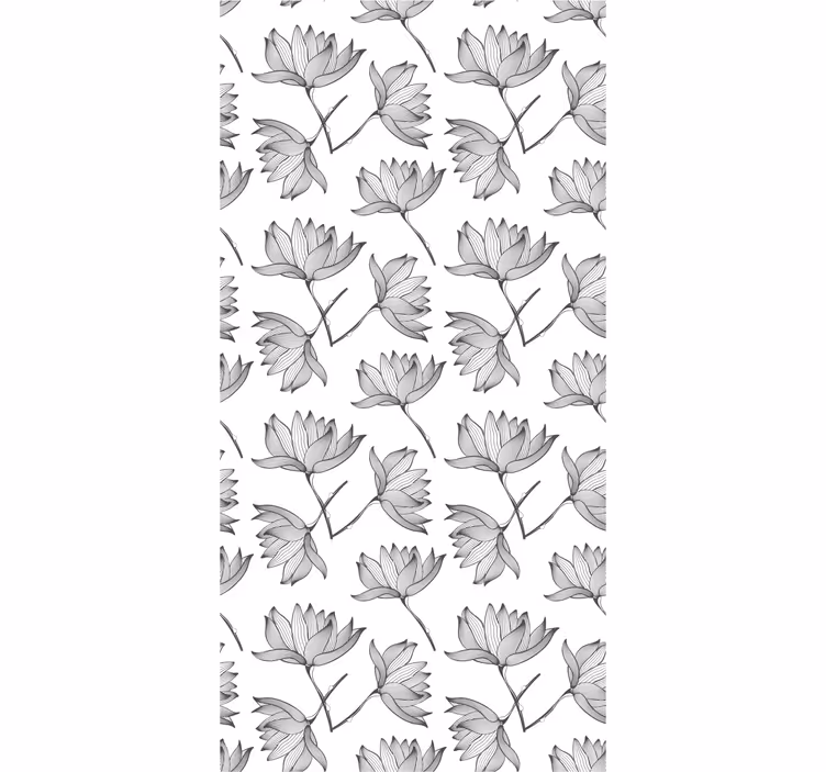 Papier peint floral croquis botaniques - TenStickers