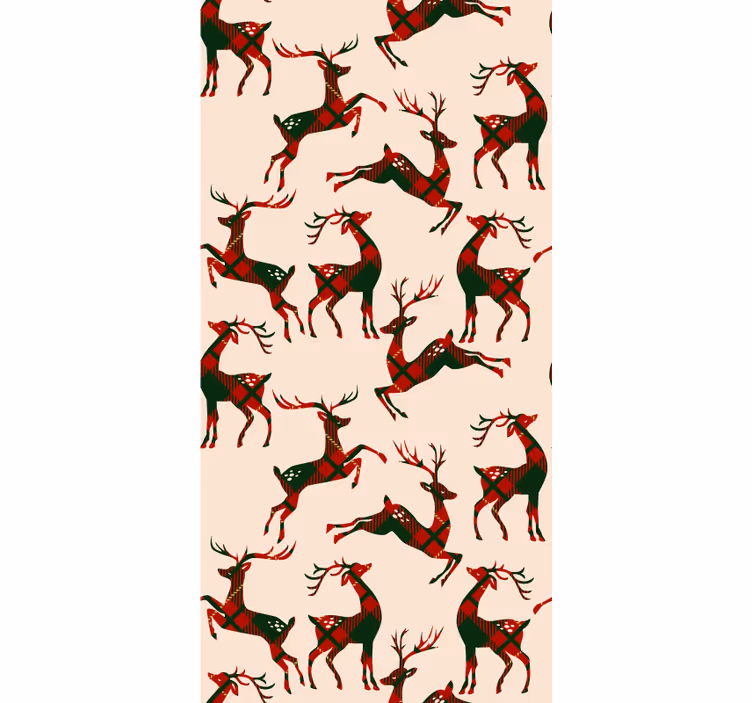Papier peint animaux renne festif - TenStickers