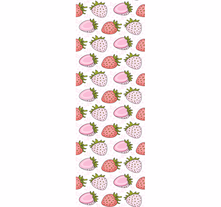 Papier peint cuisine motifs de fraises - TenStickers