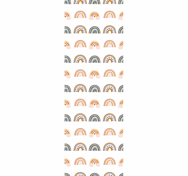 Papier peint chambre bébé motif d'arcs-en-ciel - TenStickers