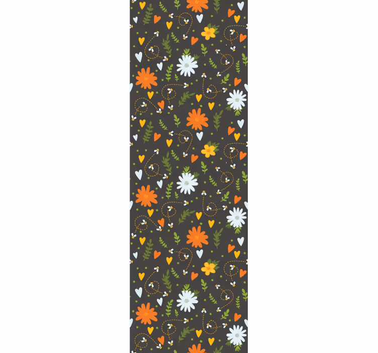Papier peint floral Élément floral joyeux - TenStickers
