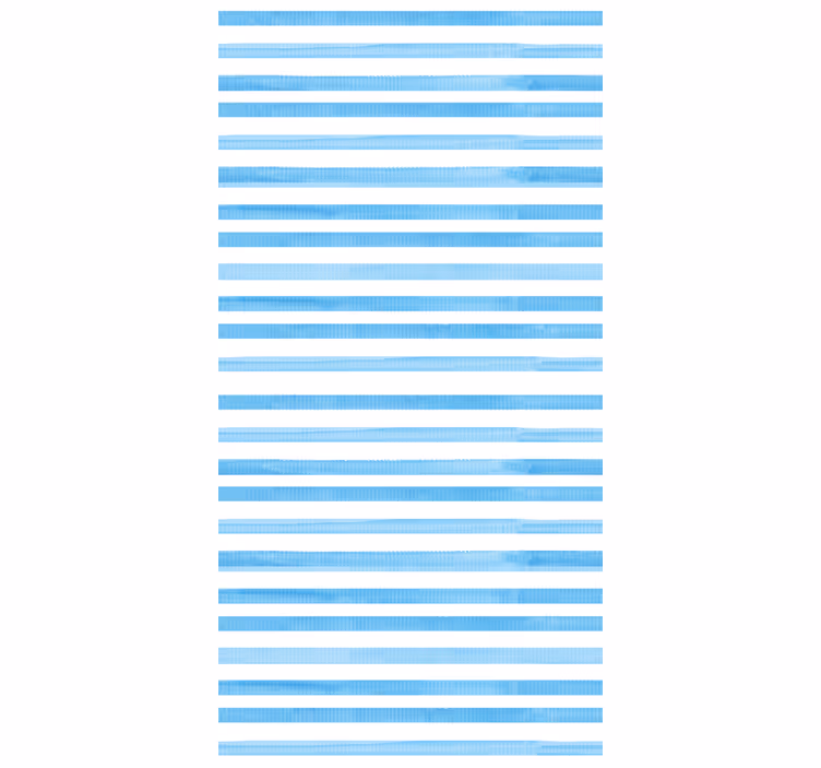 Papier peint ligne horizontale motif bleu et blanc - TenStickers
