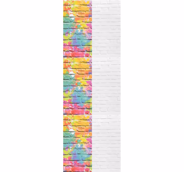 Papier peint briques motifs de blocs colorés - TenStickers