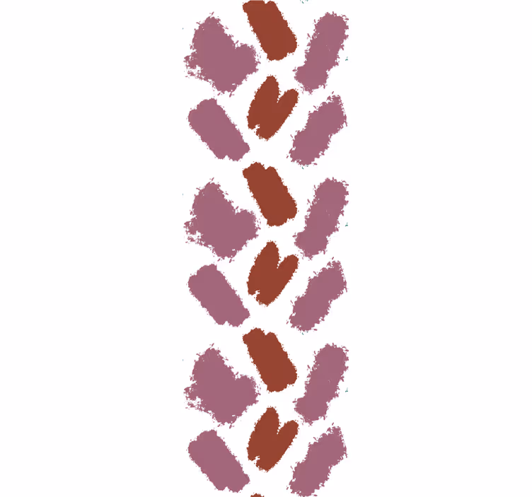 Papier peint abstrait coups de pinceau mauves et bruns - TenStickers