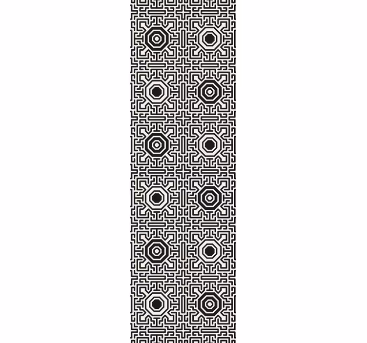 Papier peint formes géométriques motif labyrinthe - TenStickers