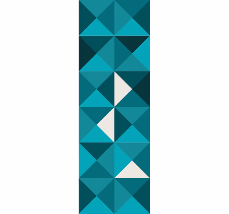 Papier peint formes géometriques motif triangulaire bleu - TenStickers