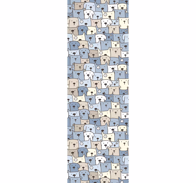 Papier peint chiens canines de dessin animé - TenStickers