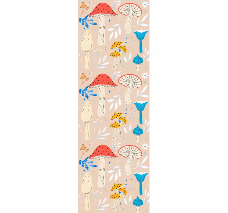 Papier peint nature motifs de champignons - TenStickers
