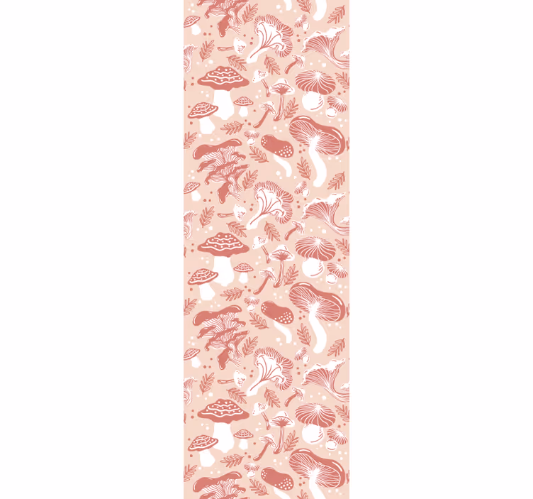 Papier peint art motif champignon - TenStickers