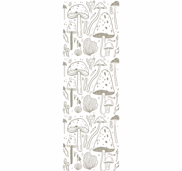 Papier peint chambre adulte illustrations de champignons - TenStickers