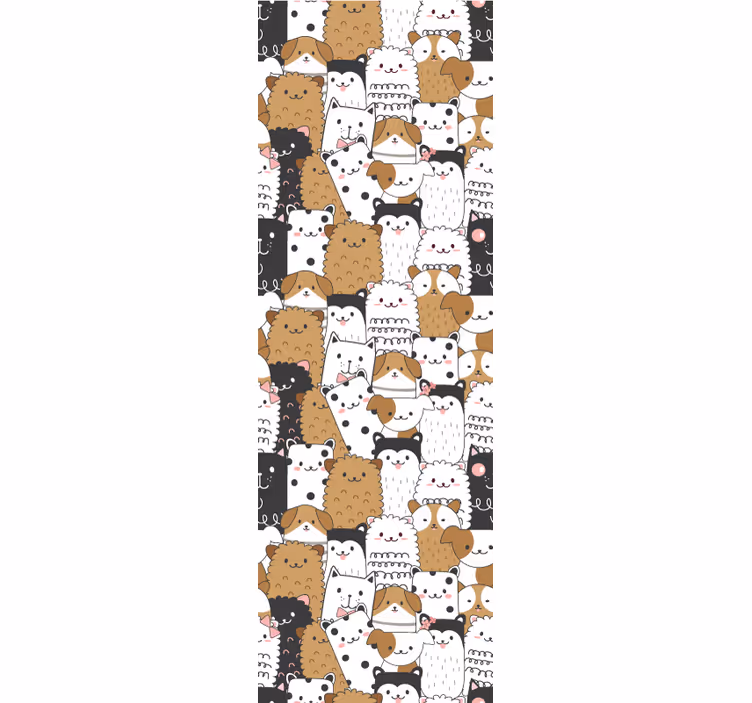 Papier peint chiens motif de chat joueur - TenStickers