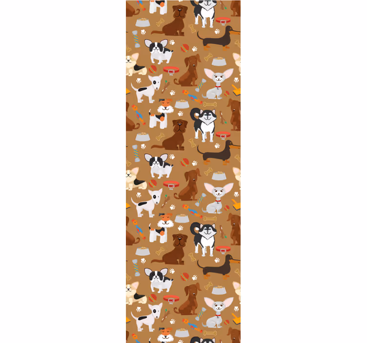 Papier peint chiens chiots espiègles - TenStickers