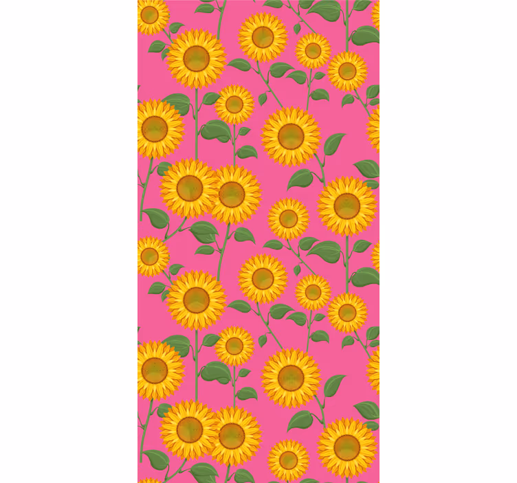 Papier peint floral affichage de tournesol vibrant - TenStickers