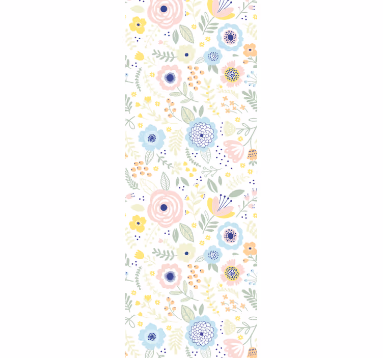 Papier peint floral motif de jardin fleuri - TenStickers
