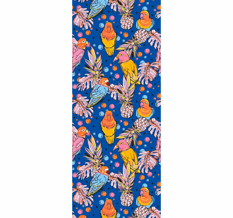 Papier peint perroquet oasis tropicale pour perroquets - TenStickers