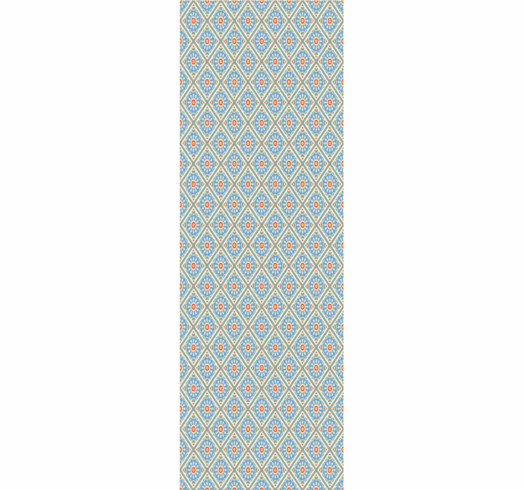 Papier peint carreaux de ciment losanges bleus - TenStickers