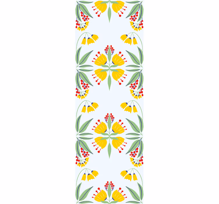 Papier peint fleur Vernis à  traditionnel - TenStickers