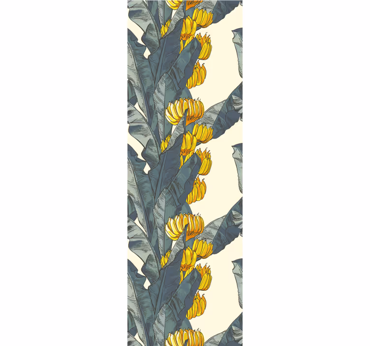 Papier peint nature fleurs de feuilles de bananier - TenStickers