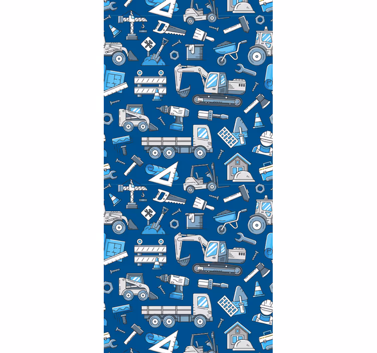 Papier peint chambre bébé récréation de construction - TenStickers