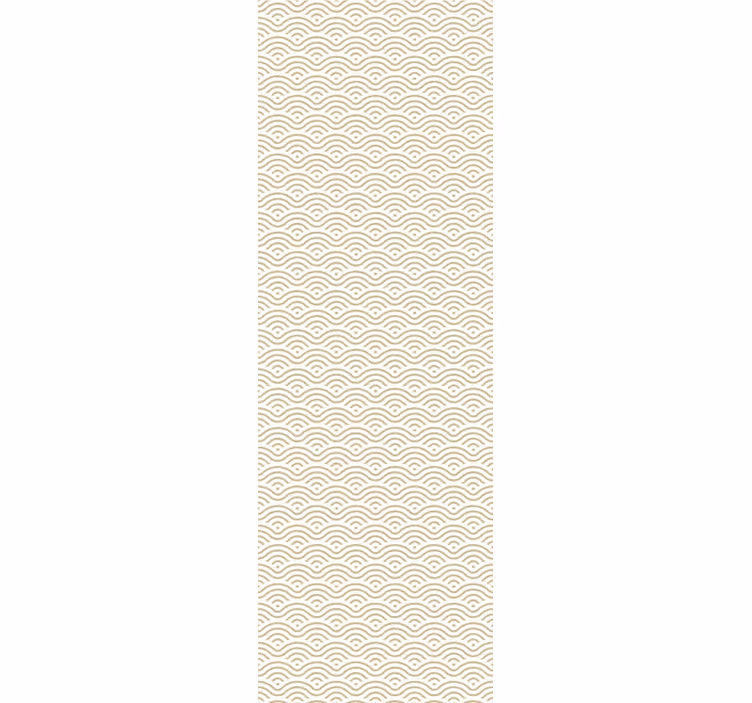 Papier peint ornemental motif de vague géométrique - TenStickers