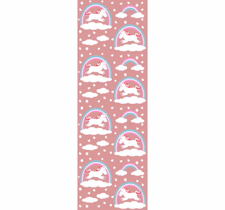 Papier peint chambre bébé paysages de rêve de licorne - TenStickers