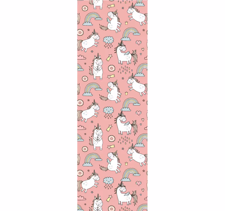 Papier peint animaux arcs-en-ciel de licornes - TenStickers