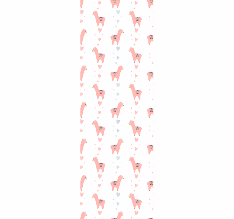Papier peint animaux motif de lama ludique - TenStickers