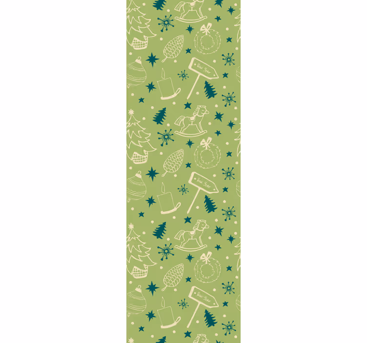 Papier peint Noël motifs de vacances festives - TenStickers