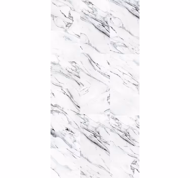 Papier peint effet marbre blanc veiné - TenStickers