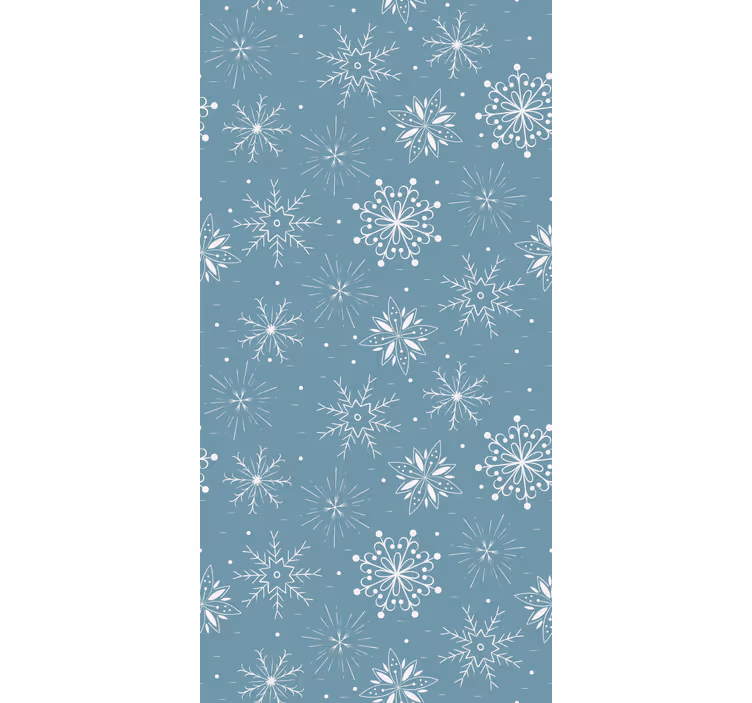 Papier peint Noël motif de flocons de neige - TenStickers