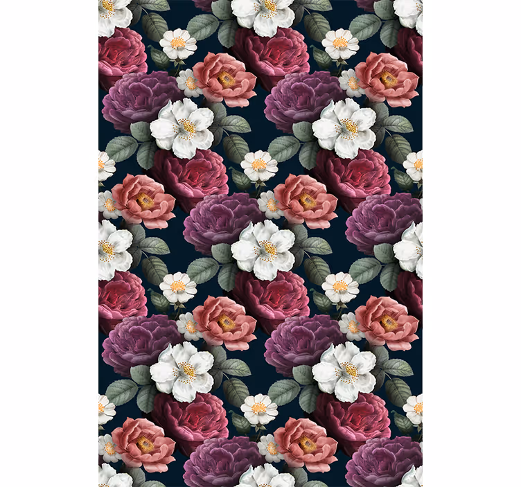 Papier peint floral élégance épanouie - TenStickers