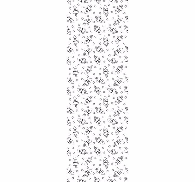 Papier peint chambre bébé motif de fusées - TenStickers