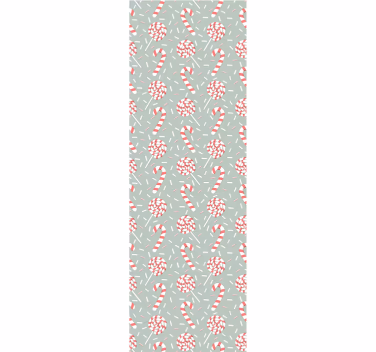 Papier peint Noël motif de friandises - TenStickers