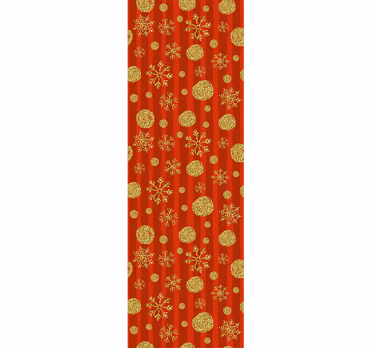 Papier peint Noël ornements festifs à paillettes - TenStickers