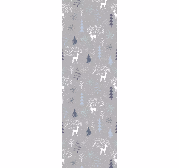 Papier peint Noël motif festif de renne - TenStickers