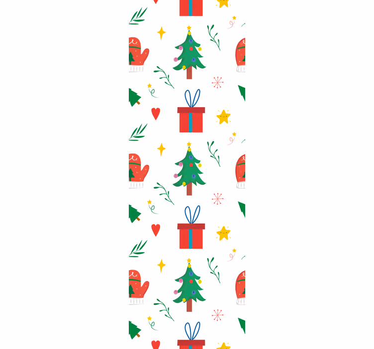 Papier peint Noël motifs de fêtes de fin d'année - TenStickers